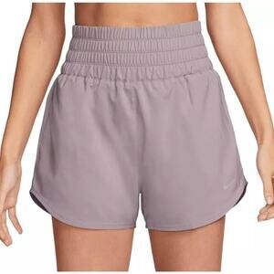 Nike One Dri-Fit Ultra High Waisted 3” Brief Lined Shorts in Violet Ore, size S